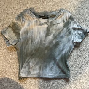 Shein, Green and White Tie Dye, XS, Cropped